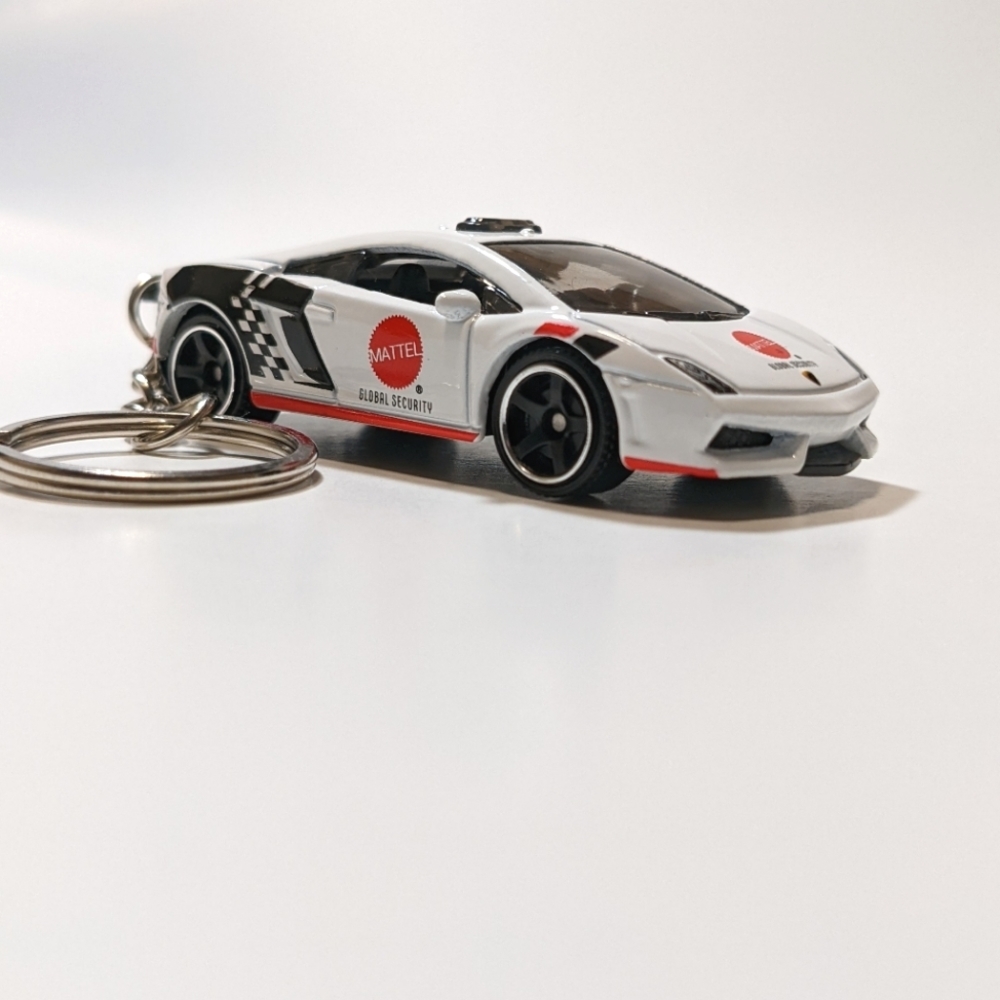 Lamborghini Gallardo Police Car Custom Keychain Hot Wheels